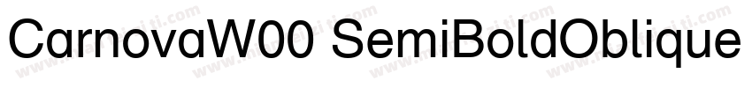CarnovaW00 SemiBoldOblique Regular字体转换